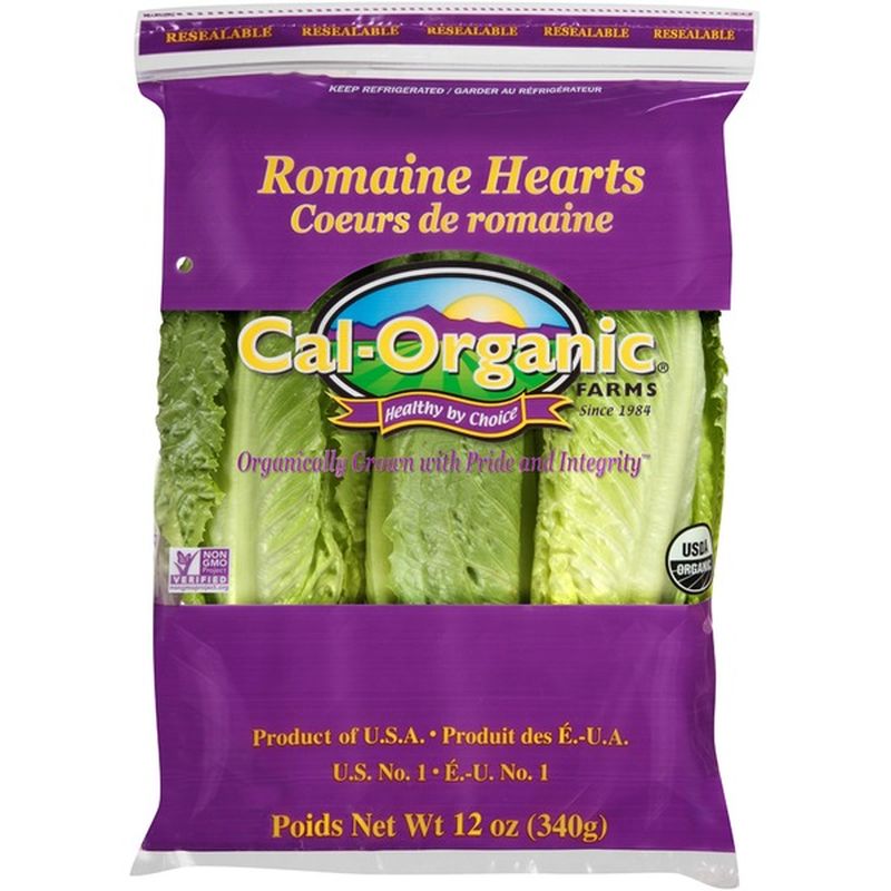 Cal Organic Farms Organic Romaine Lettuce Hearts (12 oz bag) Instacart