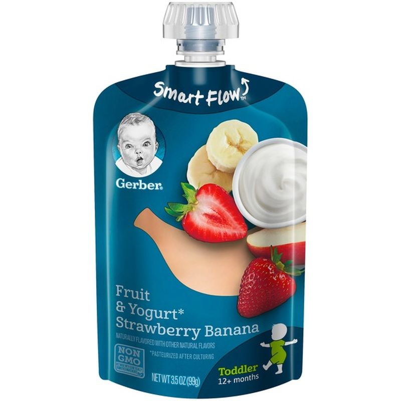 Gerber Toddler Food, Fruit & Yogurt Strawberry Banana (3.5 oz) - Instacart