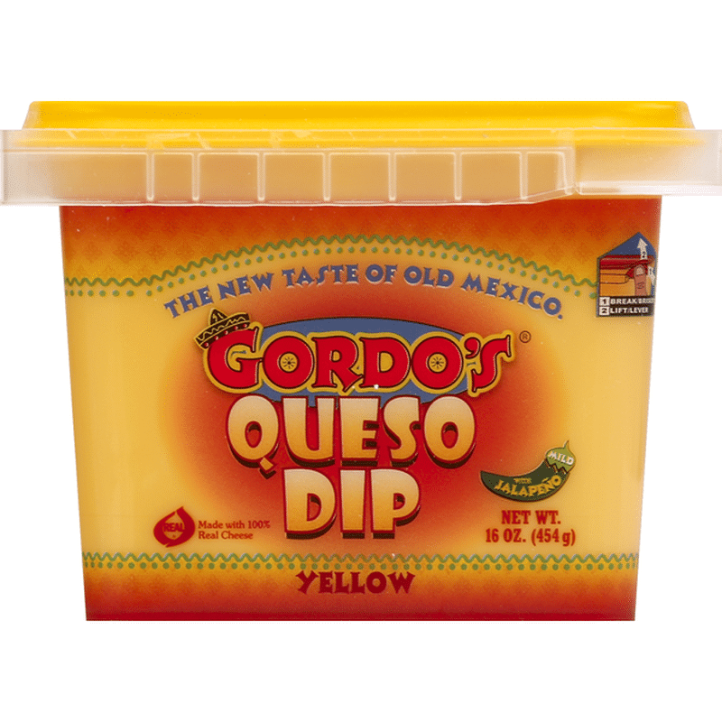 Gordos Queso Dip, Yellow, with Jalapeno, Mild (16 oz) Instacart