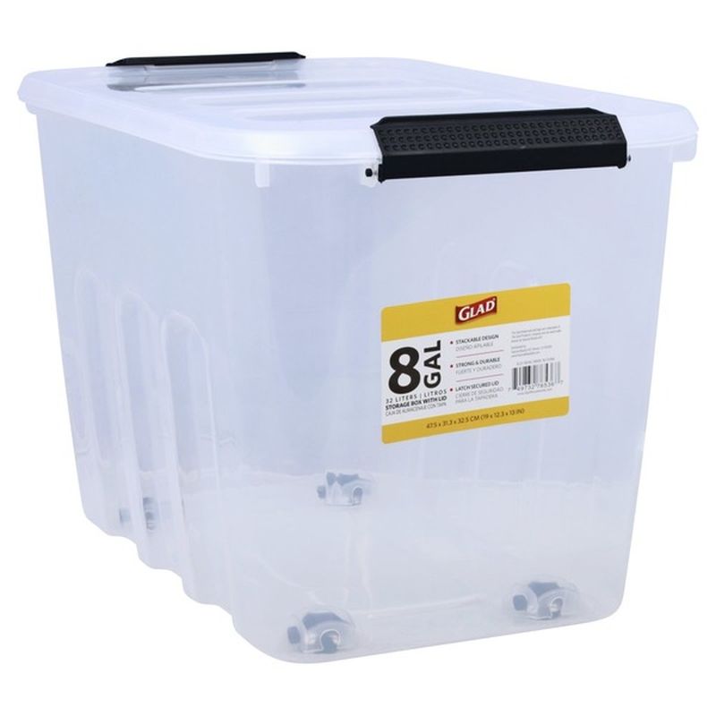 Glad Storage Box, with Lid, 8 Gallons (1 each) Instacart
