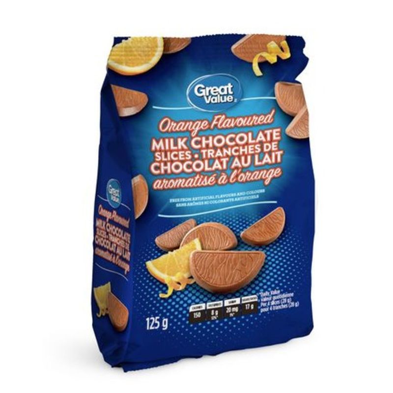 Great Value Orange Flavoured Milk Chocolate Slices