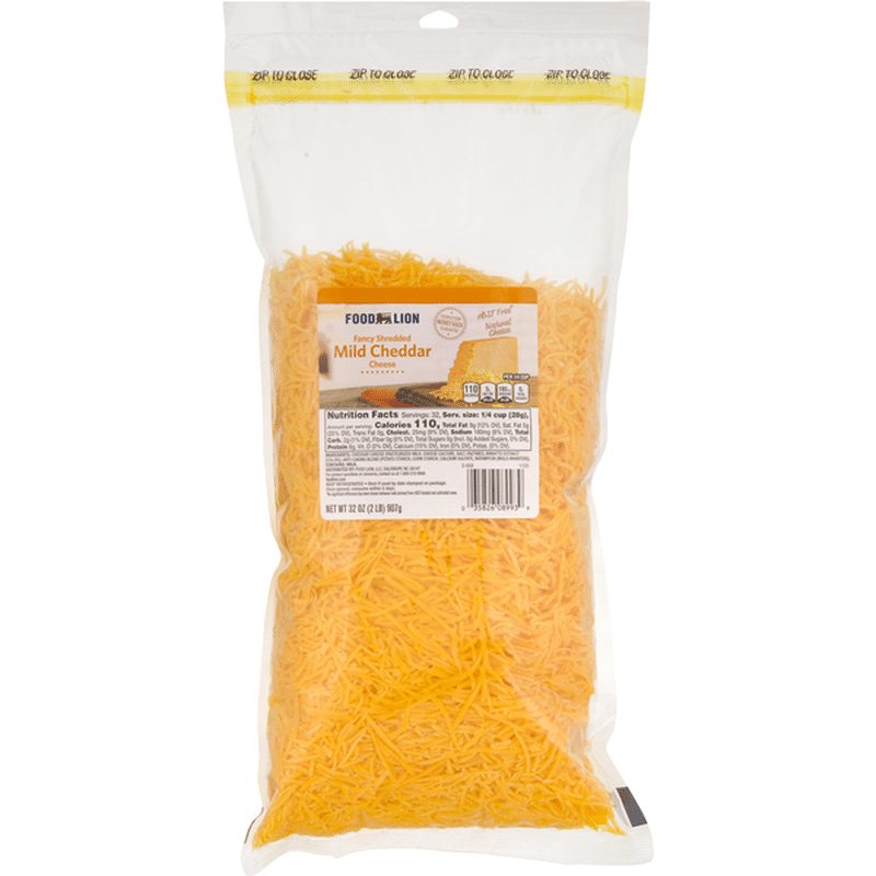 Food Lion Shredded Cheese, Mild Cheddar (32 oz) Instacart