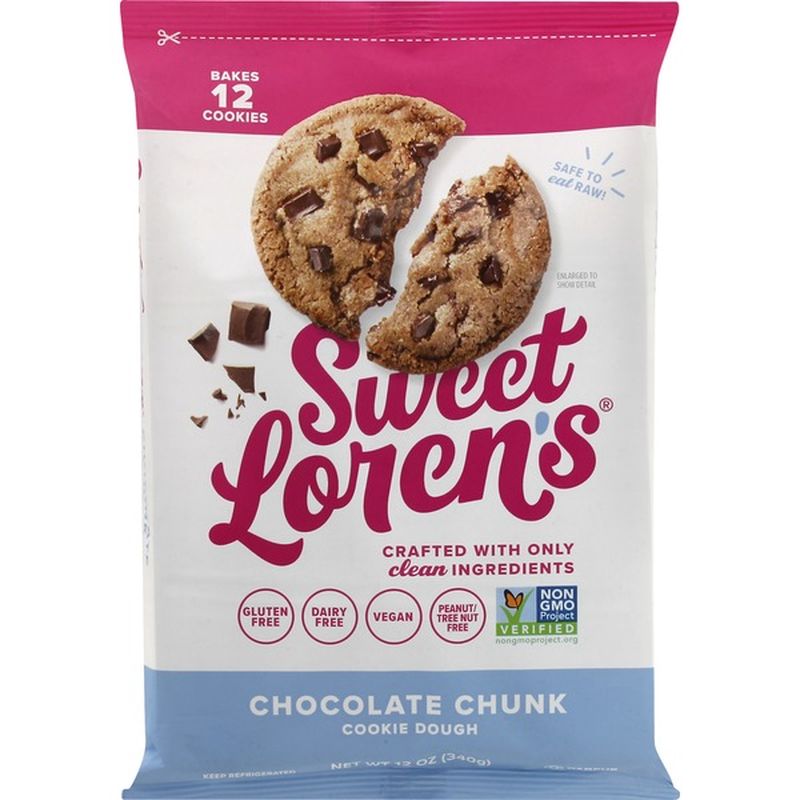 Sweet Lorens Cookie Dough, Chocolate Chunk (12 Oz) - Instacart