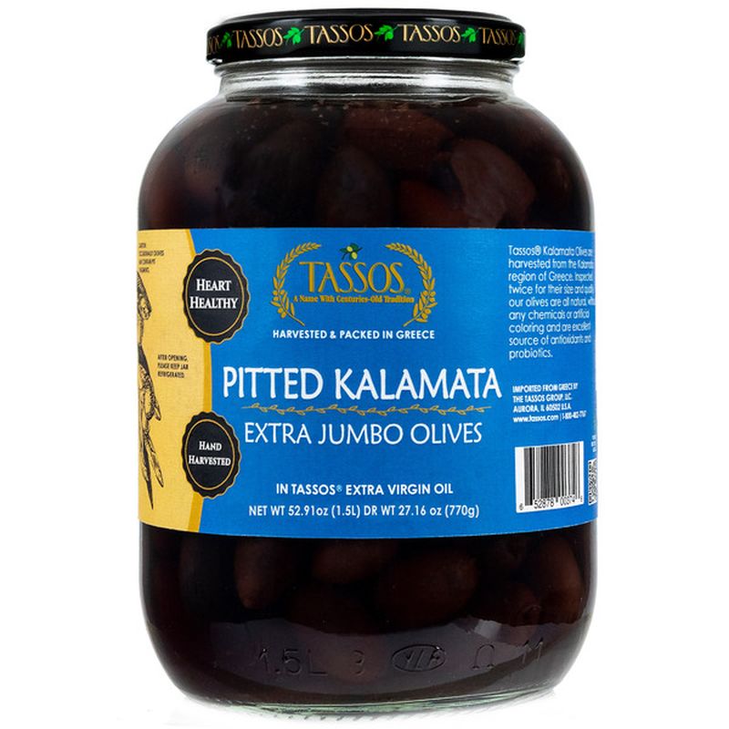 Tassos Pitted Kalamala Super Jumbo Olives (52.91 oz) Instacart