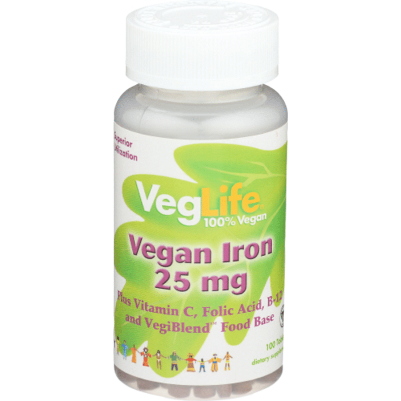 VegLife Vegan Iron Dietary Supplement (25 mg) Instacart