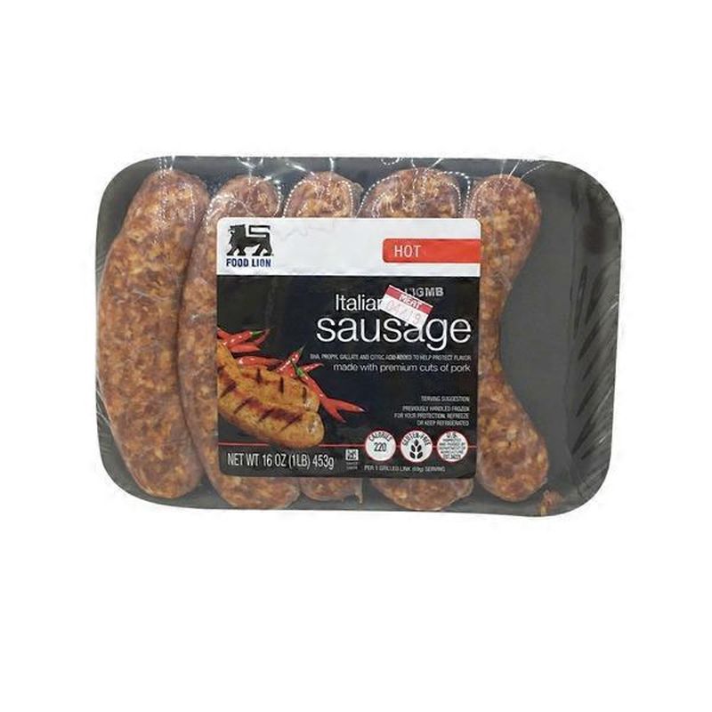 Food Lion Hot Italian Sausage (16 oz) from Food Lion Instacart
