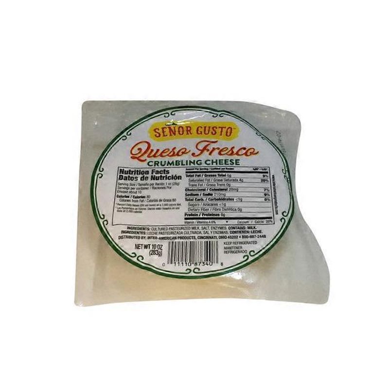 Senor Gusto Queso Fresco Crumbling Cheese (10 oz) Instacart