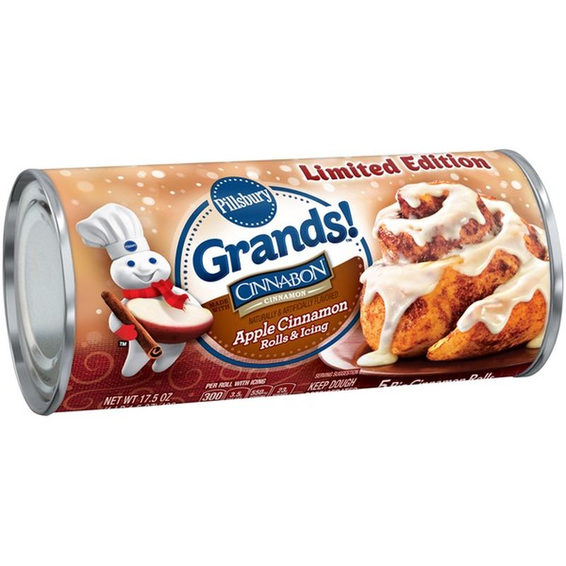 Pillsbury Grands! Apple Cinnamon & Icing Limited Edition Cinnamon Rolls ...