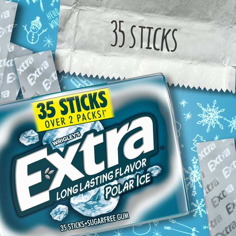 Extra Polar Ice Sugarfree Gum stick (35 ct) - Instacart