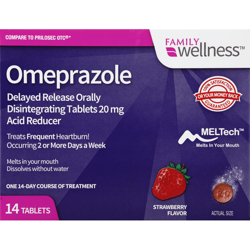 Family Wellness Omeprazole, Delyade Release Orally Disintegrating ...