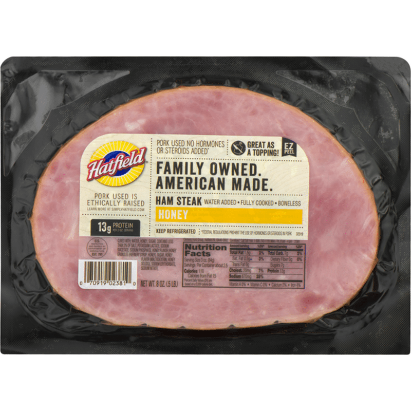 Hatfield Ham Steak, Honey, Boneless (8 oz) Instacart