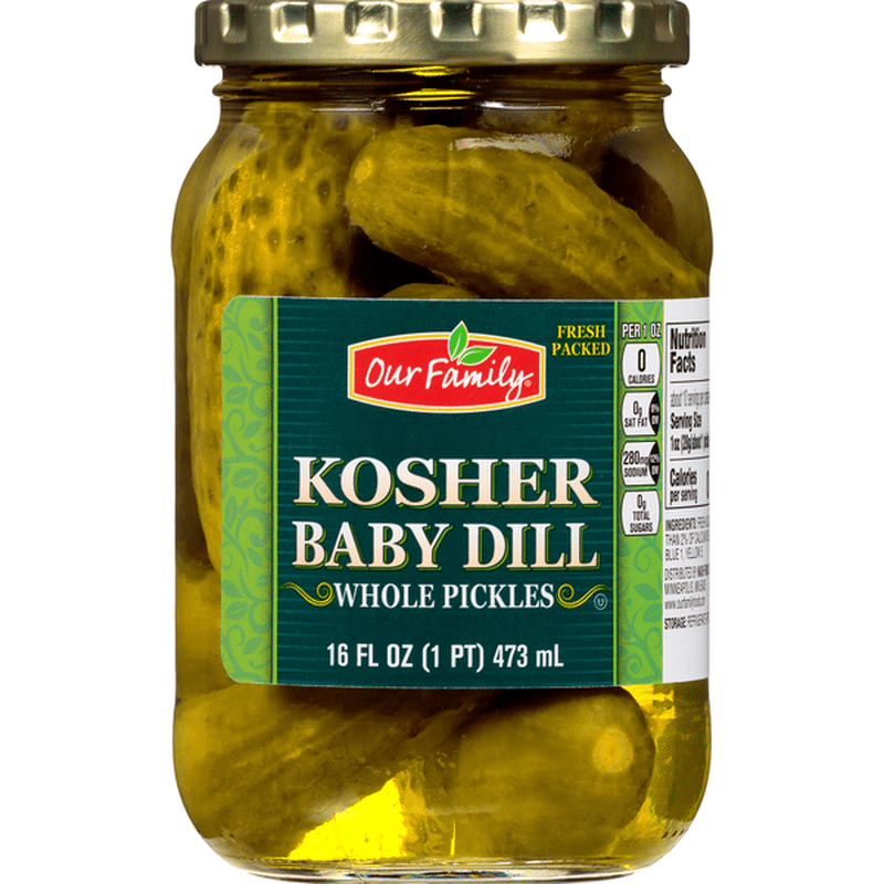 Our Family Pickles, Kosher, Baby Dill, Whole (16 oz) Instacart