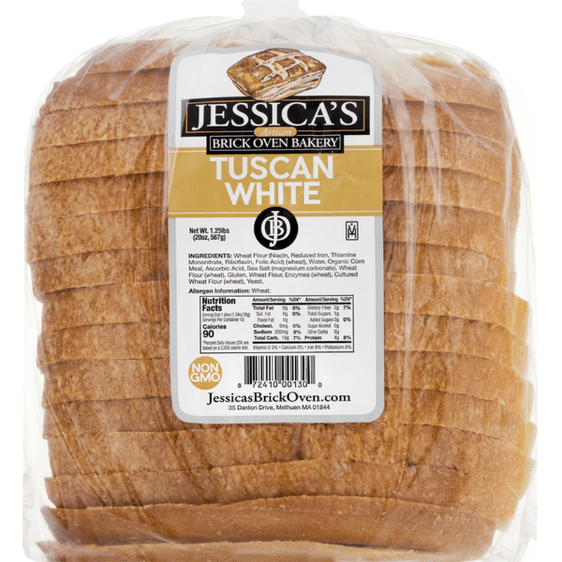 Jessicas Artisan Brick Oven Bakery Bread, Tuscan White (20 oz) Instacart