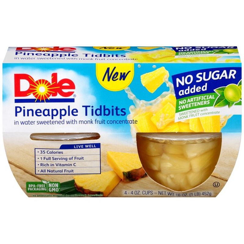 Dole Pineapple, Tidbits (4 oz) from Kroger Instacart