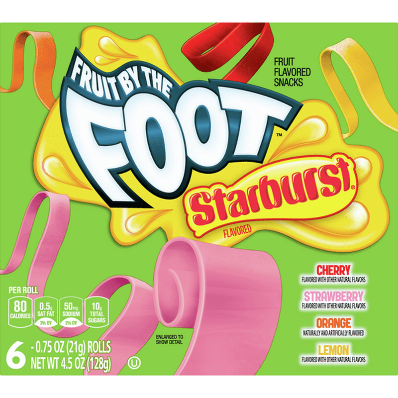 Fruit by the Foot Fruit Flavored Snacks, Starburst Flavored (6 each