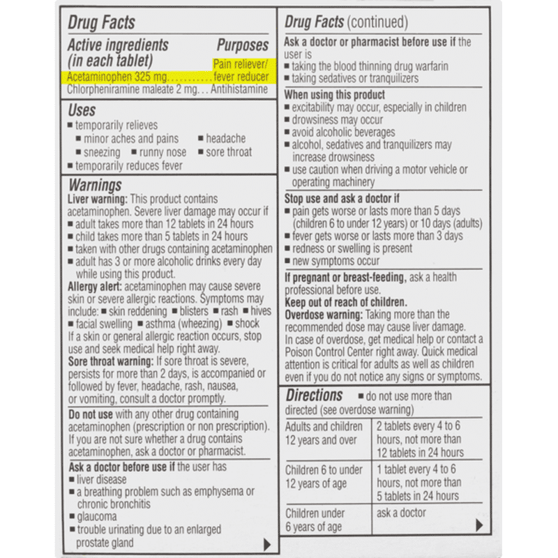 Coricidin HBP Cold & Flu Tablets (20 ct) from Food Lion Instacart