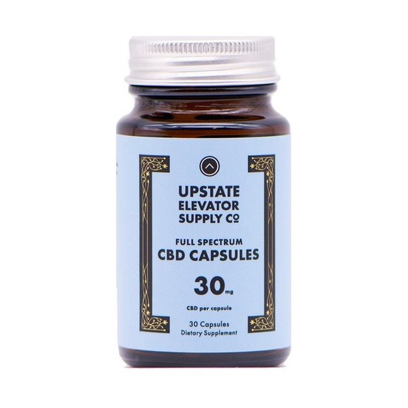 Upstate Elevator Supply Co. FULL SPECTRUM CBD 30 mg Dietary Supplement Capsules