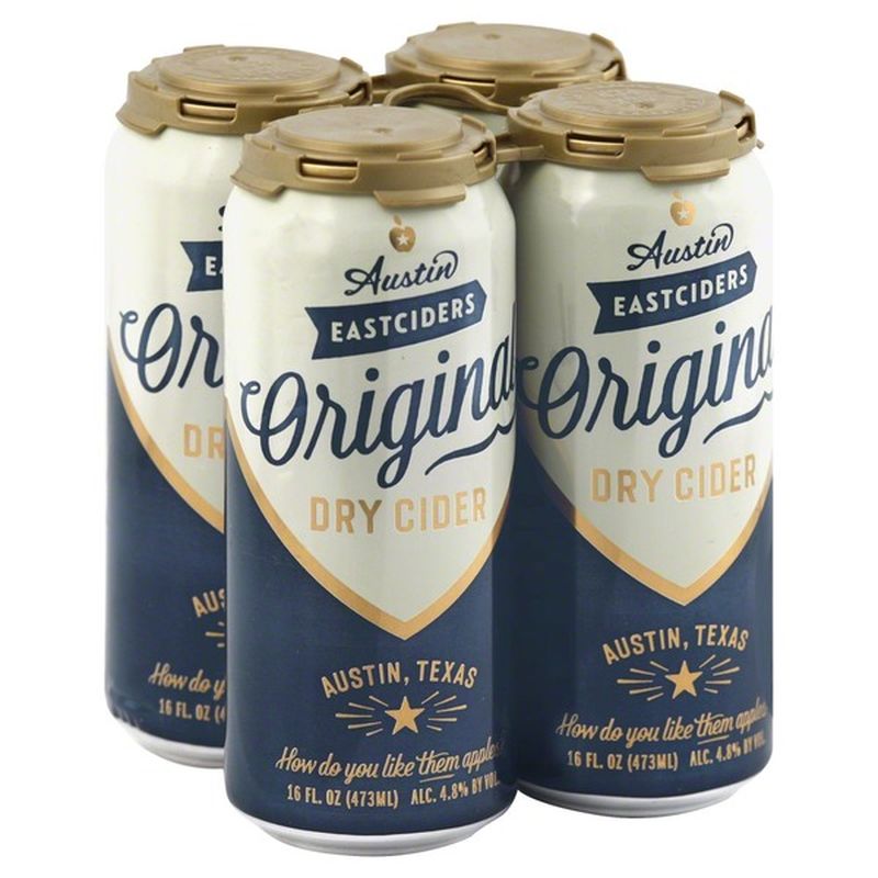 Austin East Ciders Original Dry Cider, 4 Pack, Can (16 fl oz) Instacart