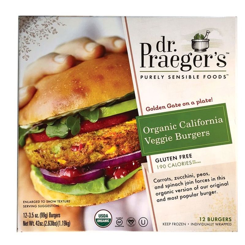 Dr. Praeger's Organic California Veggie Burgers, 12 x 3.5 oz