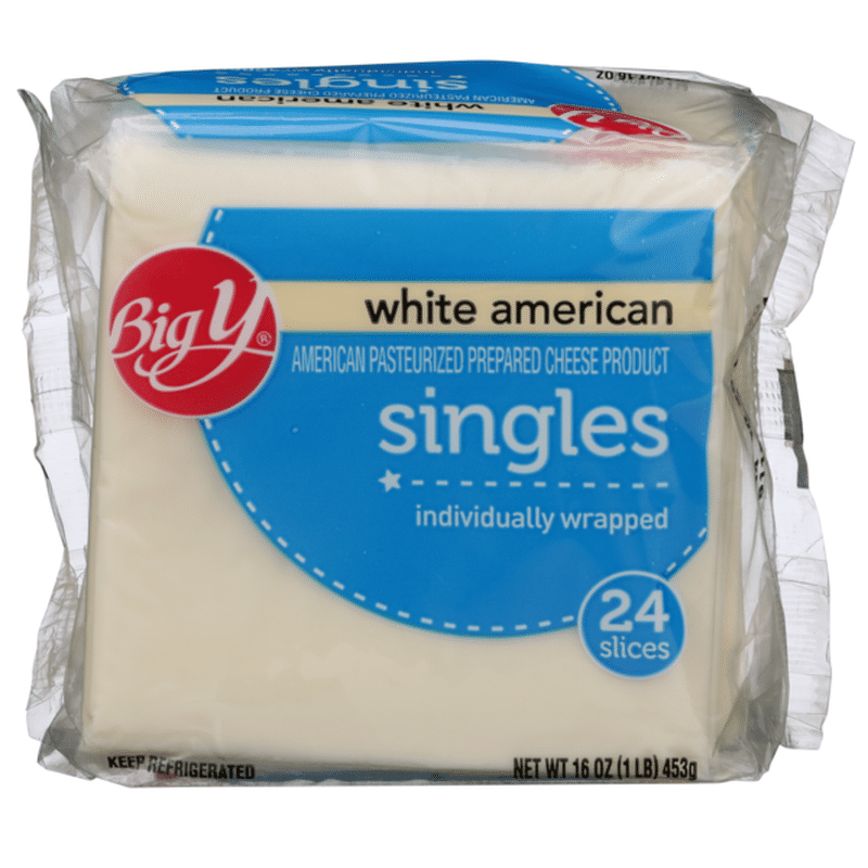 Big Y White American Pasteurized Prepared Cheese Product Singles (16 oz