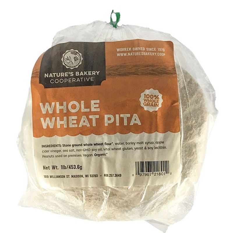 Nature's Bakery Cooperative Whole Wheat Pita Bread