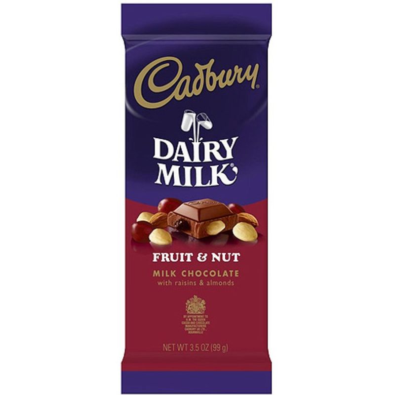Cadbury Milk Chocolate, with Raisins and Almonds (3.5 oz) Instacart