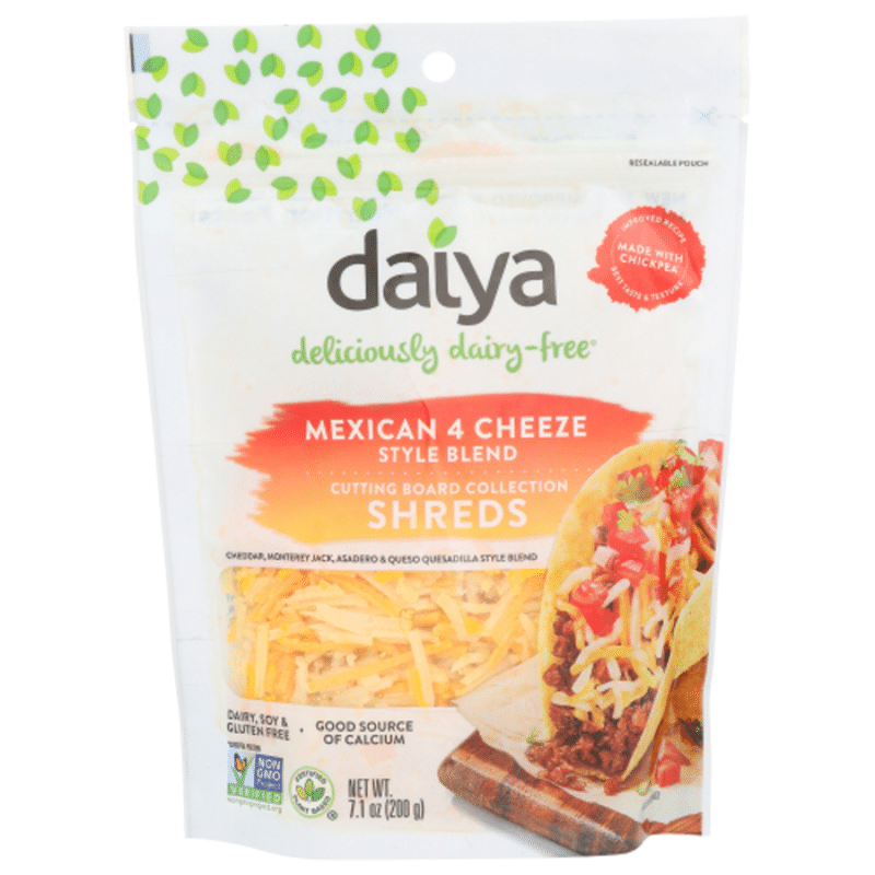 Daiya Dairy Free Cutting Board Mexican 4 Cheeze Style Shreds (7.1 Oz ...