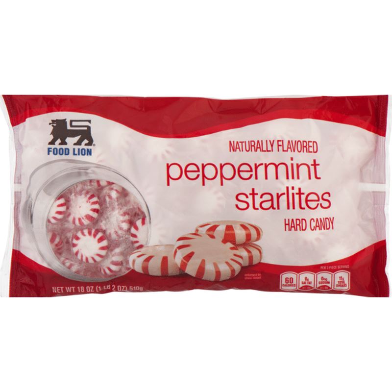 Food Lion Candy, Peppermint Starlites, Hard, Bag (18 oz) Instacart