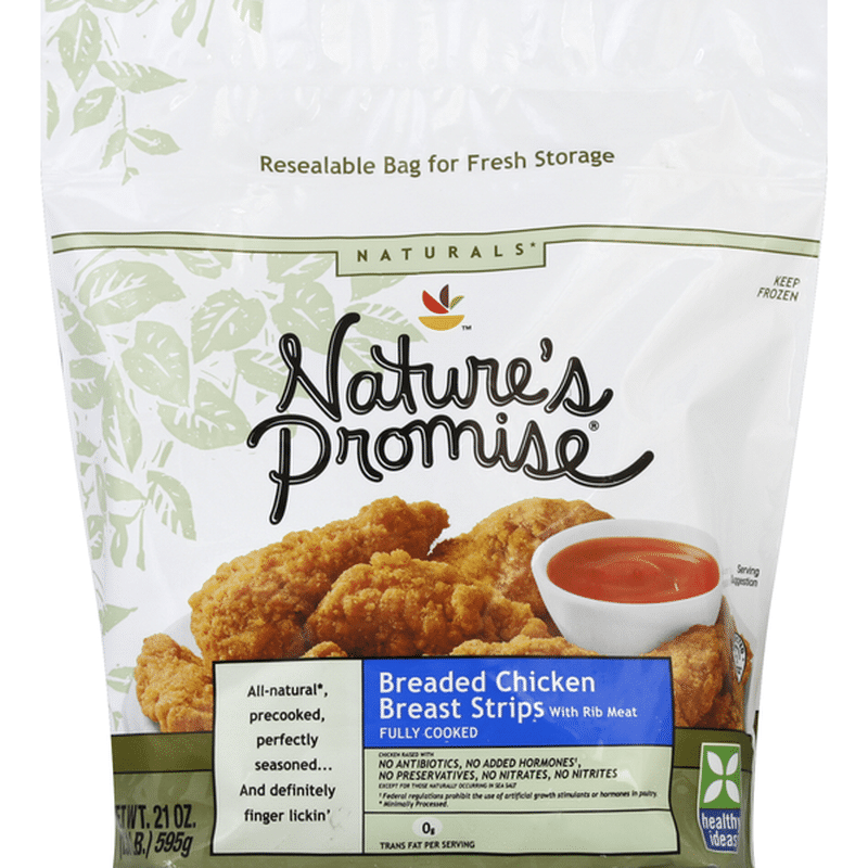 Nature's Promise Breaded Chicken Breast Strips, with Rib Meat (21 oz