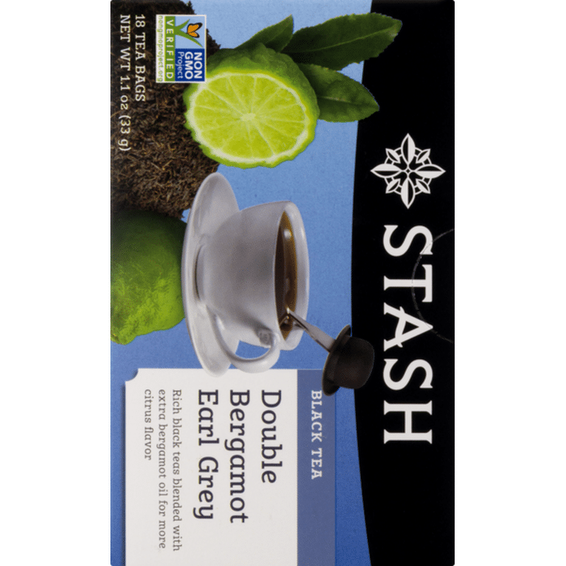 Stash Tea Black Tea Double Bergamot Earl Grey 18 Ct Instacart