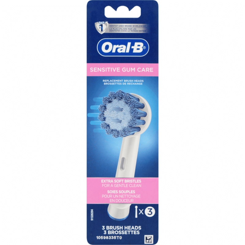 OralB Sensitive Replacement Electric Toothbrush Head (3 ct) Instacart