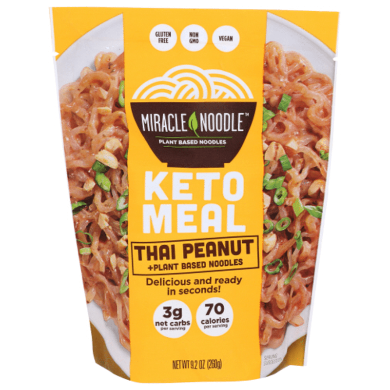 Miracle Noodle Organic Thai Peanut & Plant Based Noodles Keto Meal (9 oz) Instacart