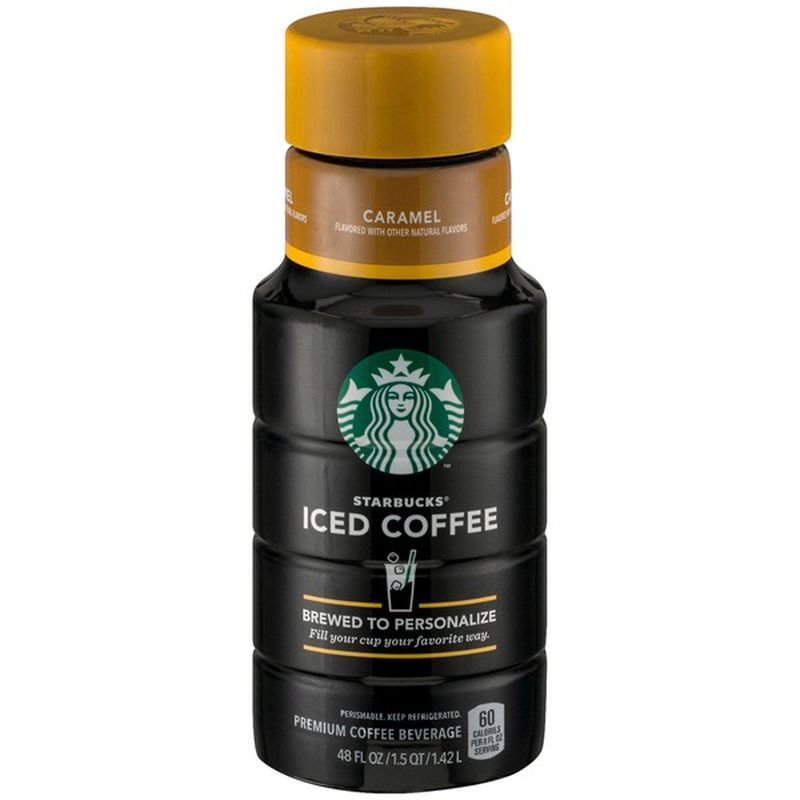 Starbucks Iced Coffee Caramel Premium Coffee Beverage (48 fl oz ...