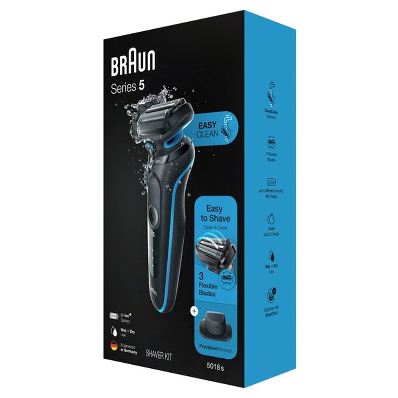 Braun Series 5 5018S Easy Clean Electric Razor For Men With Precision