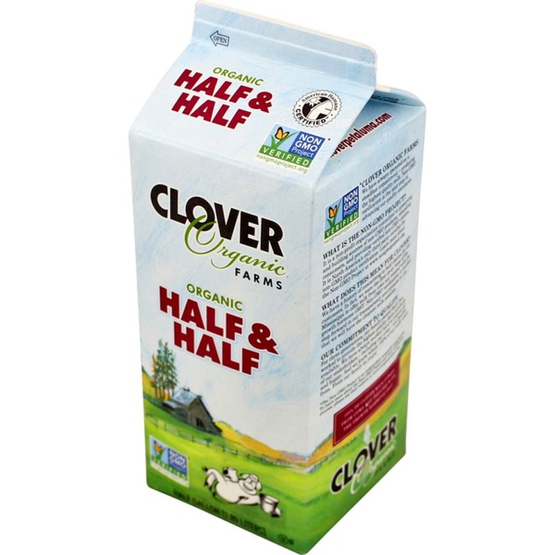 Clover Sonoma Organic Half & Half Half Gallon (64 oz) Instacart