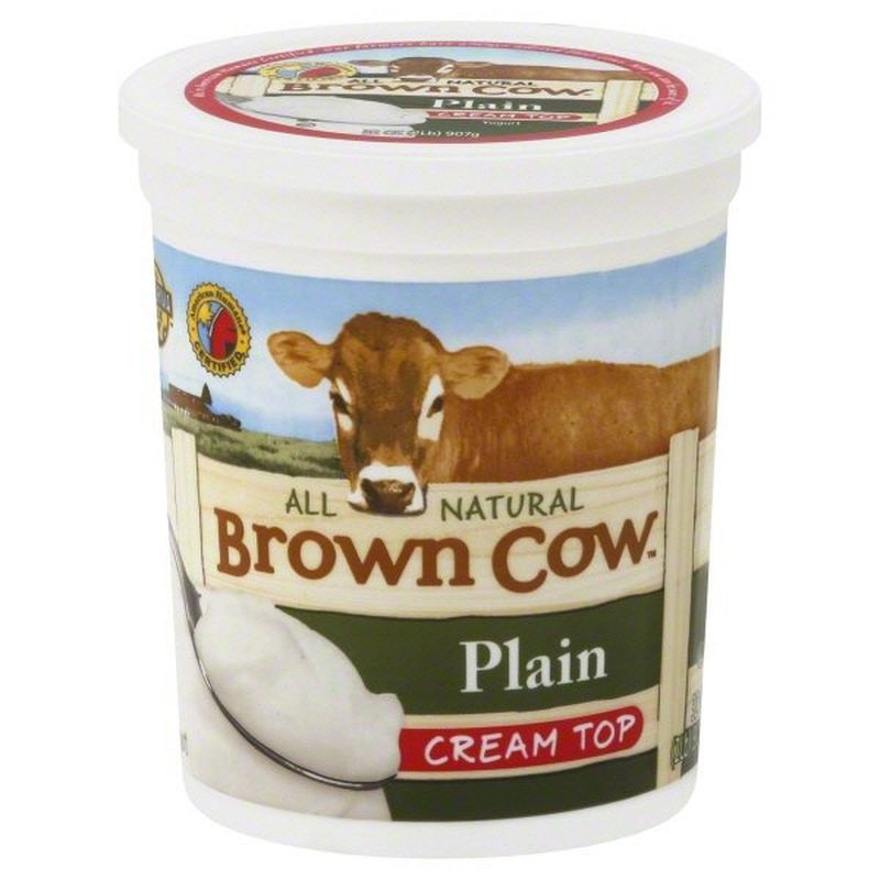 Brown Cow® Brown Cow Cream Top Plain Whole Milk Yogurt (32 Oz) From H-E ...