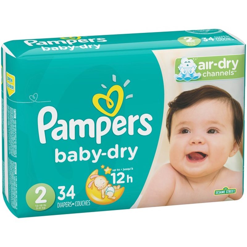 pampers baby dry 34 pack