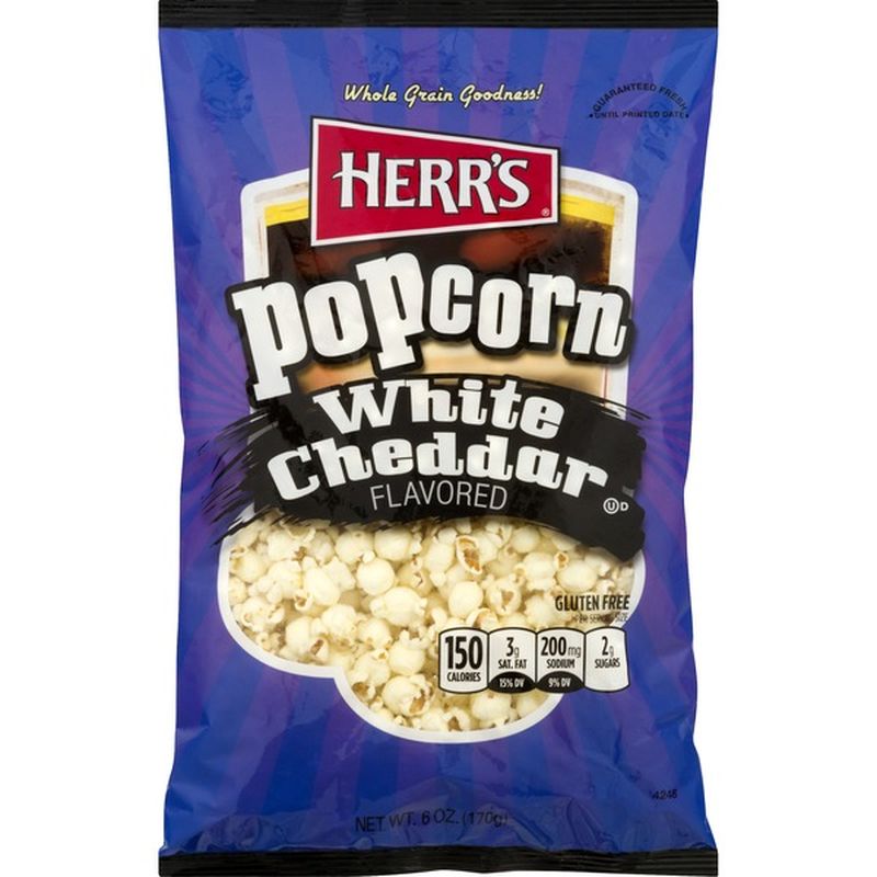 Herr's Popcorn, Gluten Free, White Cheddar (6 oz) - Instacart