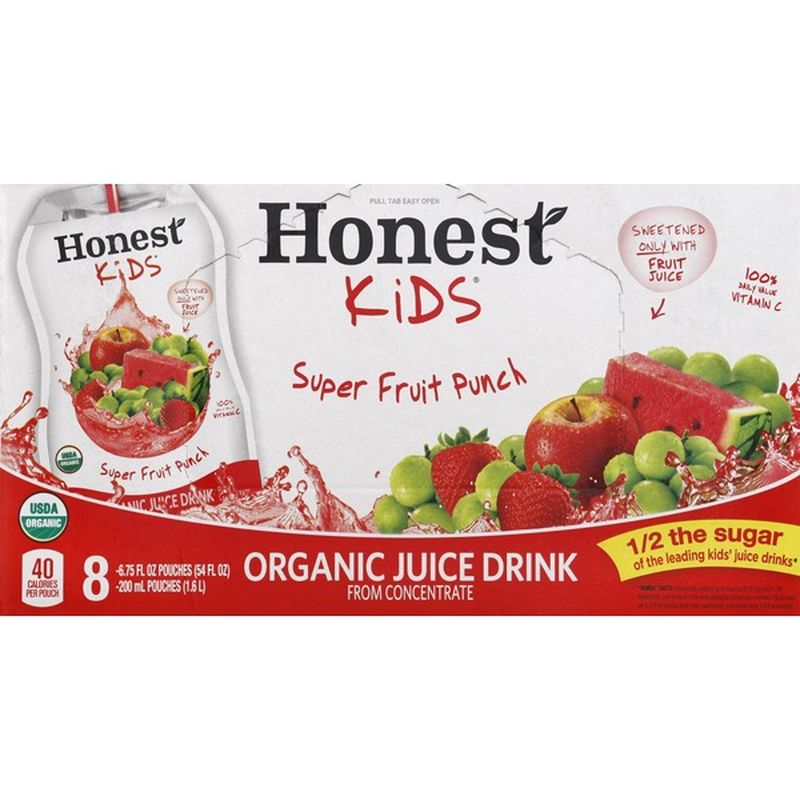 Honest Kids Kids Super Fruit Punch Organic Fruit Juice (6.75 fl oz ...