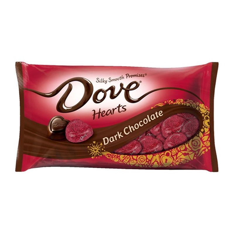 Dove PROMISES Valentines Day Dark Chocolate Valentine Candy Hearts (8. ...