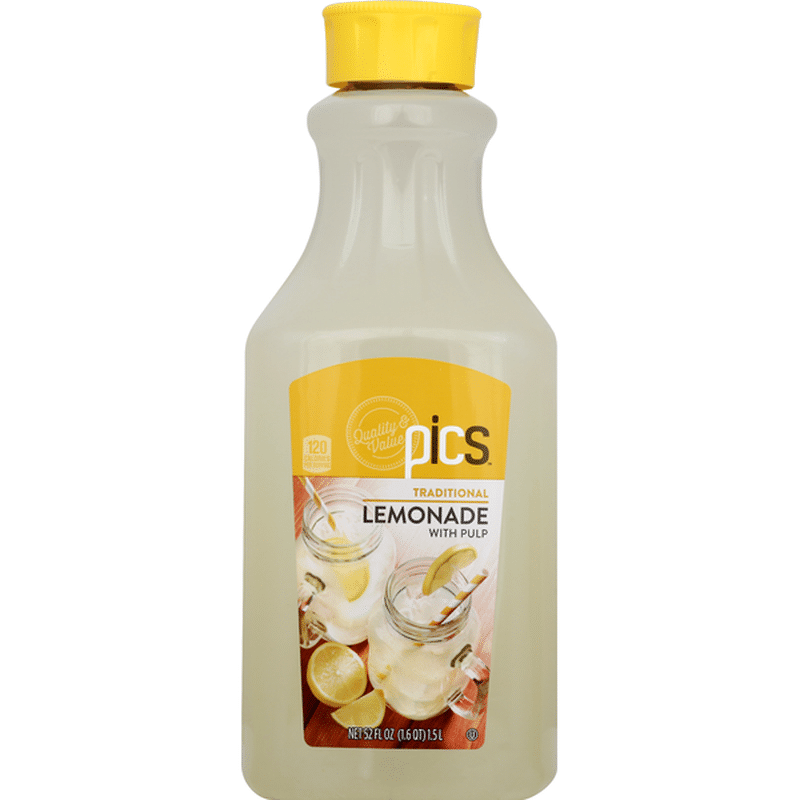 PICS Lemonade, with Pulp, Traditional (52 oz) Instacart