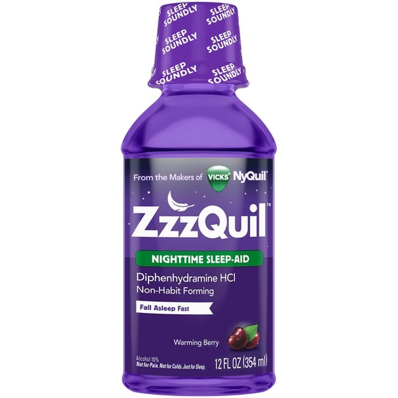 V ZZZQuil Nighttime Sleep Aid, Warming Berry (12 fl oz) - Instacart