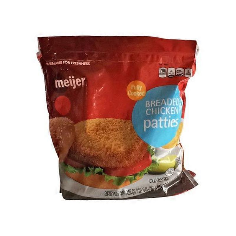 Meijer Chicken Breast Patties (10 each) Instacart