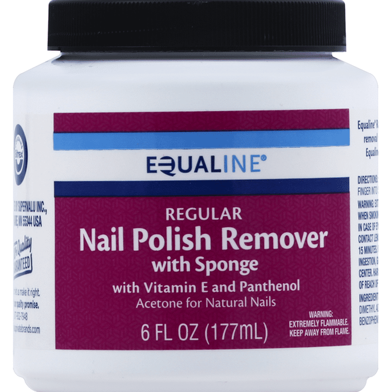 Equaline Nail Polish Remover, Regular, with Sponge (6 oz) Instacart