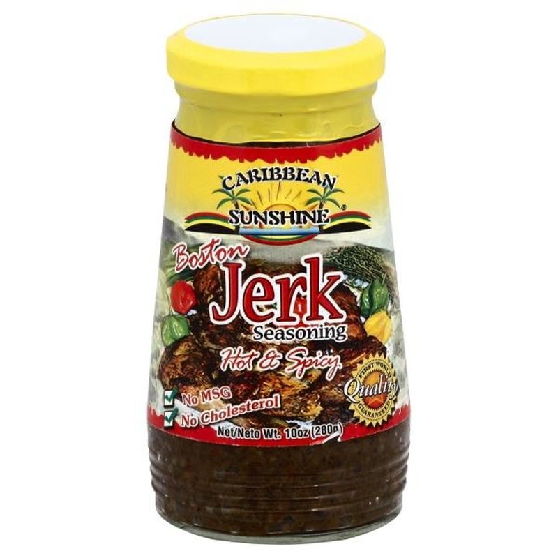 Caribbean Sunshine Boston Jerk Seasoning, Hot & Spicy (10 oz) from