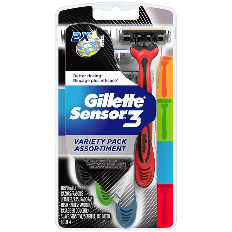 Gillette Disposable Razor Variety Pack (4 ct) Instacart