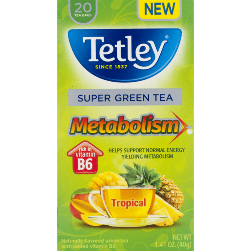 Tetley Metabolism Super Green Tea Tropical (1.41 oz) Delivery or Pickup Near Me Instacart