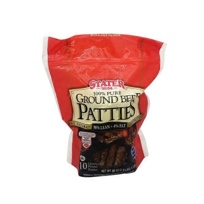 Stater Bros. Markets Ground Beef Patties (40 oz) Instacart