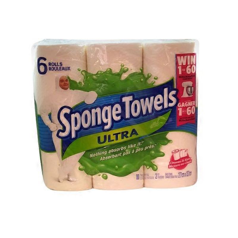 Sponge Towels 6 Roll Choose A Size Ultra Paper Towel (each) Instacart