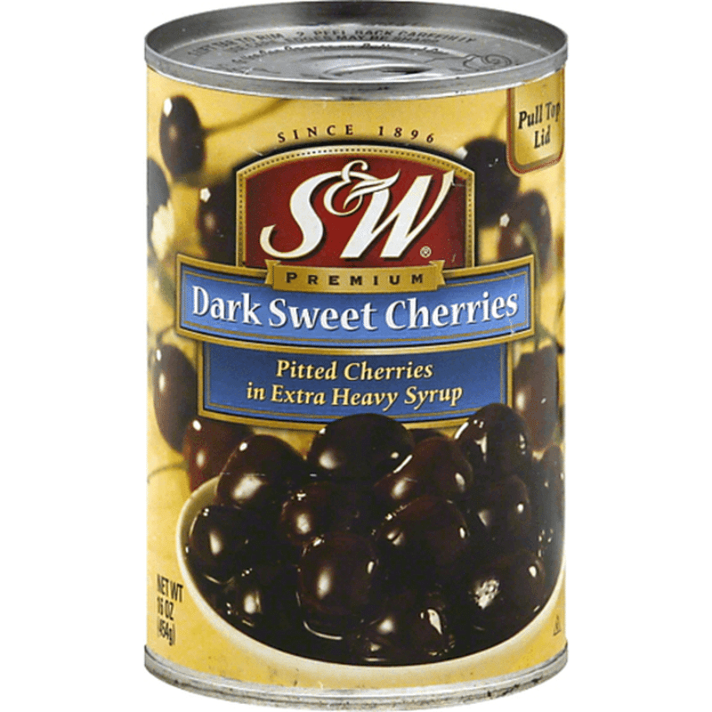 S&W Dark Sweet Pitted in Extra Heavy Syrup Cherries (16 oz) Instacart